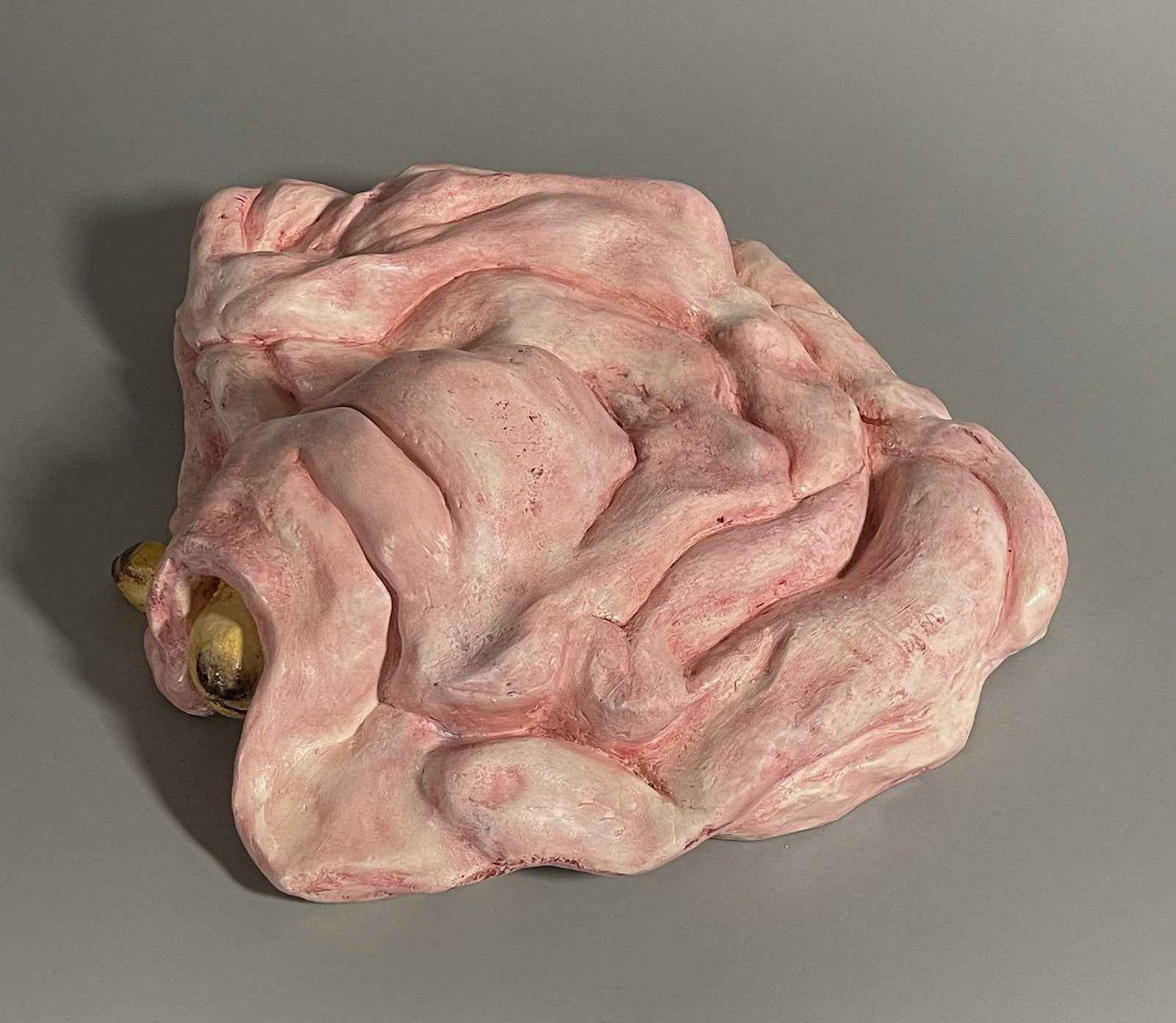 Escultura primavera vista superior, obra única de cerámica contemporánea