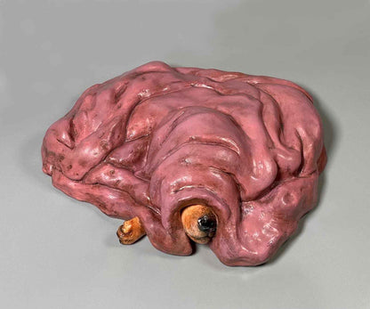 Escultura Invierno vista superior completa, obra única de cerámica contemporánea