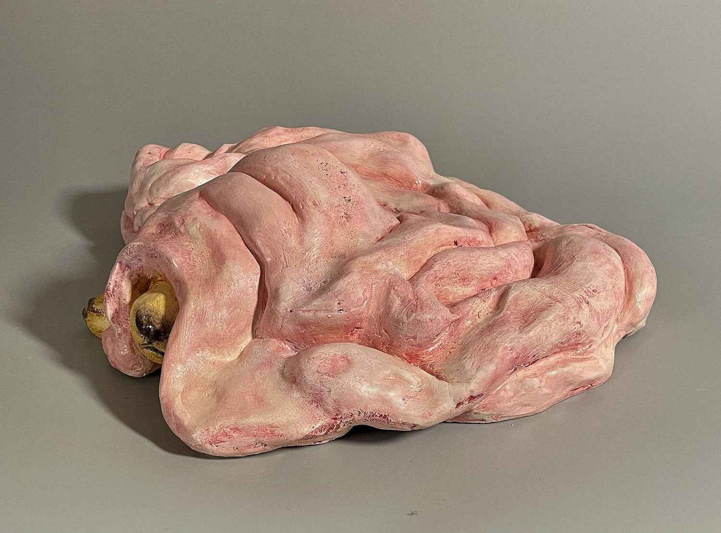 Escultura primavera lateral izquierdo, obra única de cerámica contemporánea