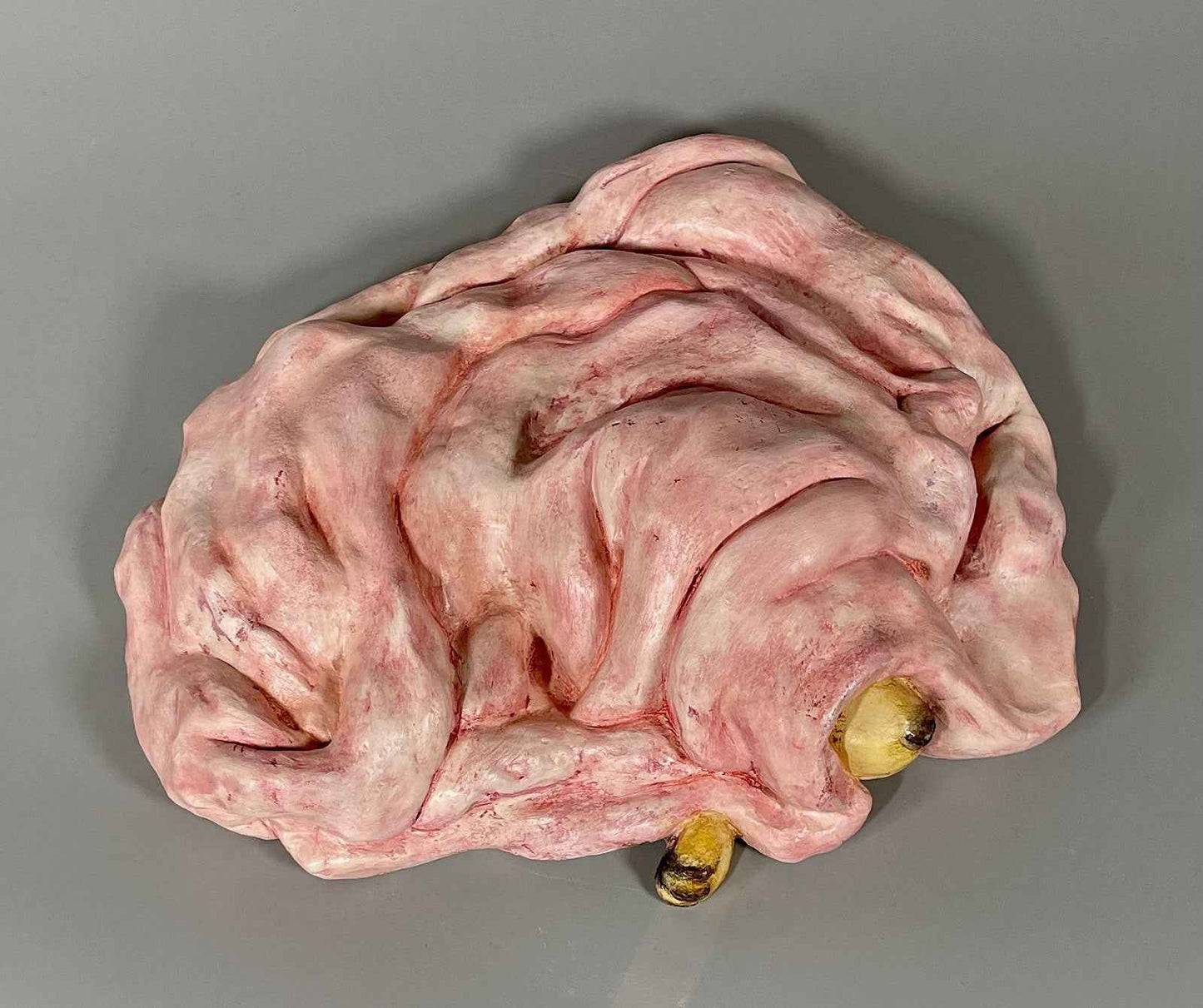 Escultura Primavera vista superior, obra única de cerámica contemporánea