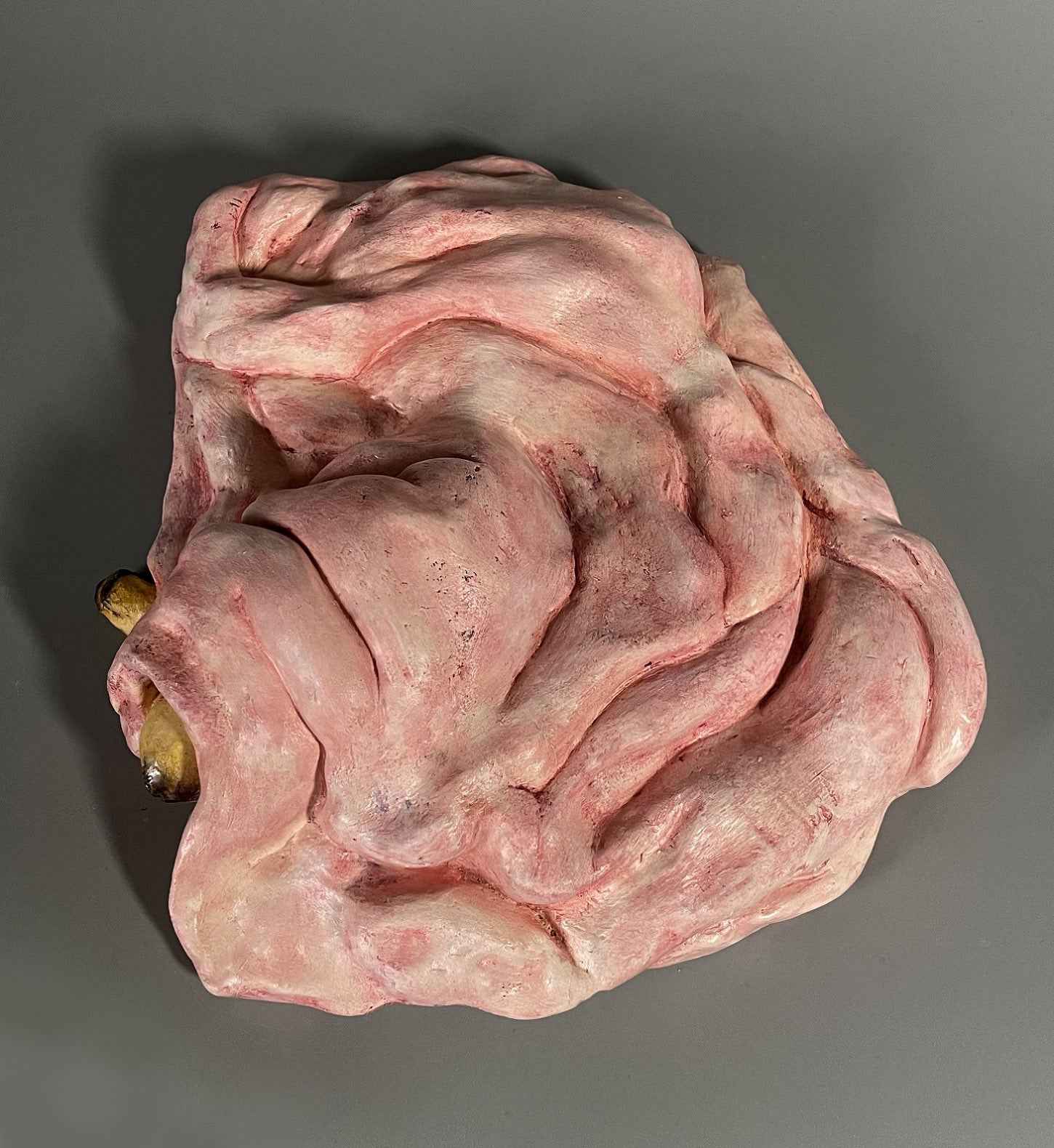 Escultura primavera vista superior, obra única de cerámica contemporánea